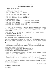 河南省洛阳市八年级下学期语文期末试卷