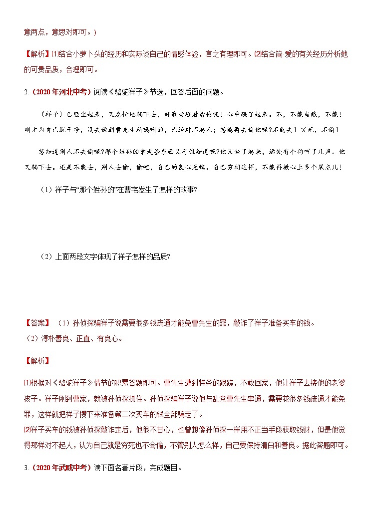 重难点01 名著导读（解析版）第2页