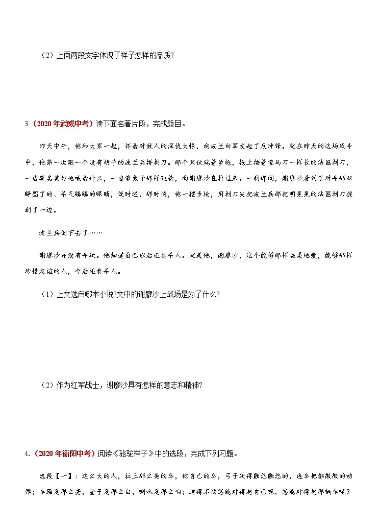 重难点01 名著导读（原卷版）第2页