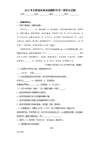 2021年吉林省长春市绿园区中考一模语文试题（word版 含答案）
