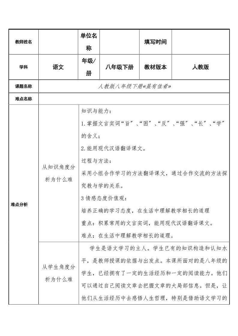 《虽有佳肴》优质课教学一等奖第1页