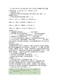 辽宁省大连市中山区2020-2021学年七年级下学期期中语文试题（word版有答案）