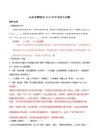 2018年山东省聊城市中考语文试题及答案