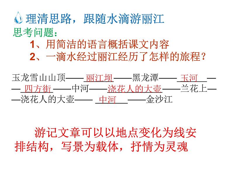 部编版语文八年级下册第20课《一滴水经过丽江》课件（共23张PPT）04