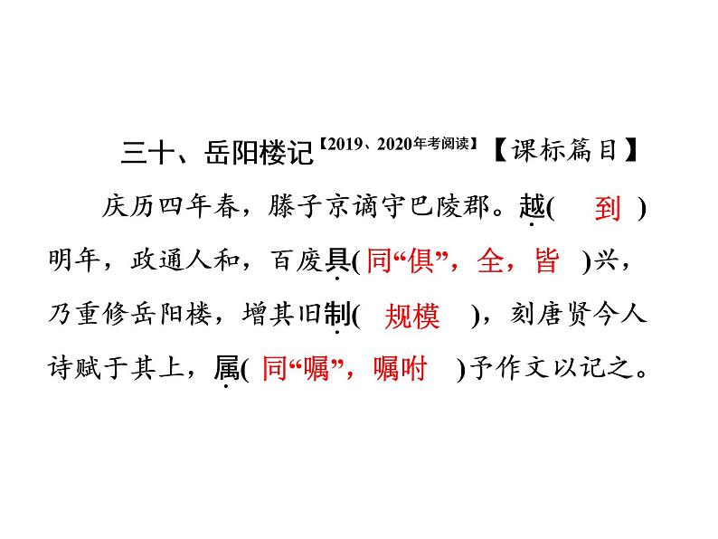 2021年中考语文一轮复习：课内文言文阅读九年级上、下册课件（共248张PPT）第2页