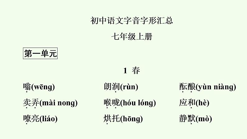 初中语文字音字形汇总（共132张PPT）第2页