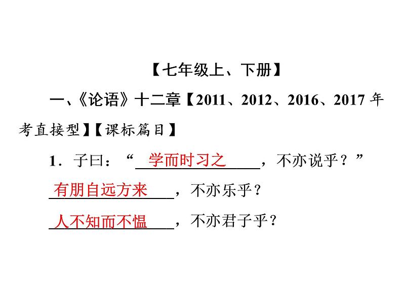 古文名句默写（共132张PPT）02
