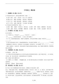 河南省2021年中考语文仿真模拟冲刺卷10套附解析