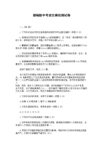 人教部编版中考语文模拟测试卷试题含答案