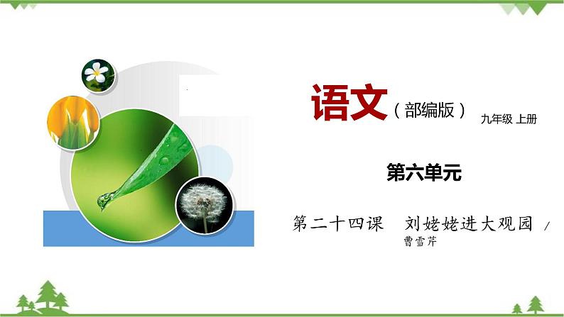 25《刘姥姥进大观园》（课件+思维导图+范读音频）-2021-2022学年九年级语文上册同步课件(部编版)01