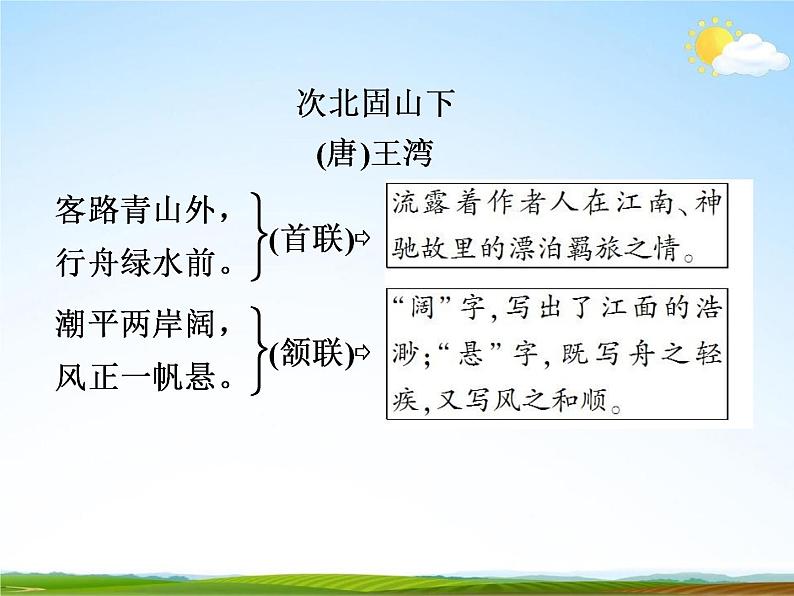 人教部编版中考语文专题《课内古诗词总复习》精品教学课件PPT优秀课件06