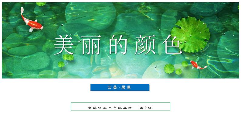 第9课《美丽的颜色》课件——  八年级上册部编版01