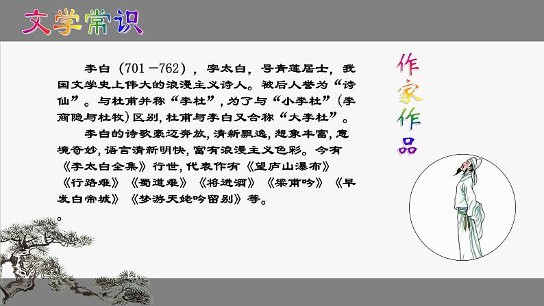 第13课《渡荆门送别》《唐诗五首》课件—2020-2021学年八年级语文上册部编版第3页