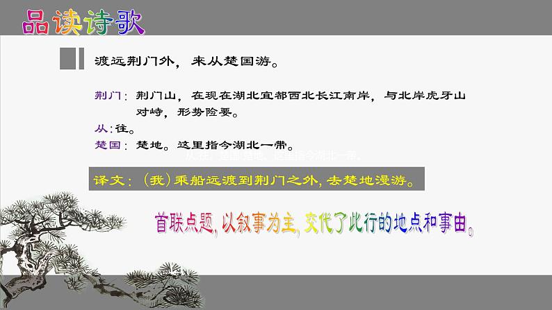 第13课《渡荆门送别》《唐诗五首》课件—2020-2021学年八年级语文上册部编版第7页