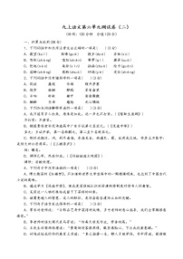 人教部编版九年级上册第六单元单元综合与测试单元测试课时练习