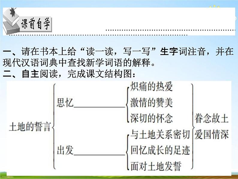 人教部编版七年级语文下册《土地的誓言》精品教学课件PPT初一优秀课件503