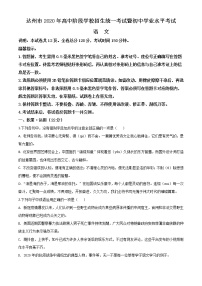 2020年中考真题解析 语文（四川达州卷）精编word版