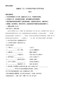 2020年中考真题解析 语文（江苏盐城卷）精编word版