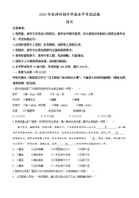 2020年中考真题解析 语文（湖南长沙卷）精编word版