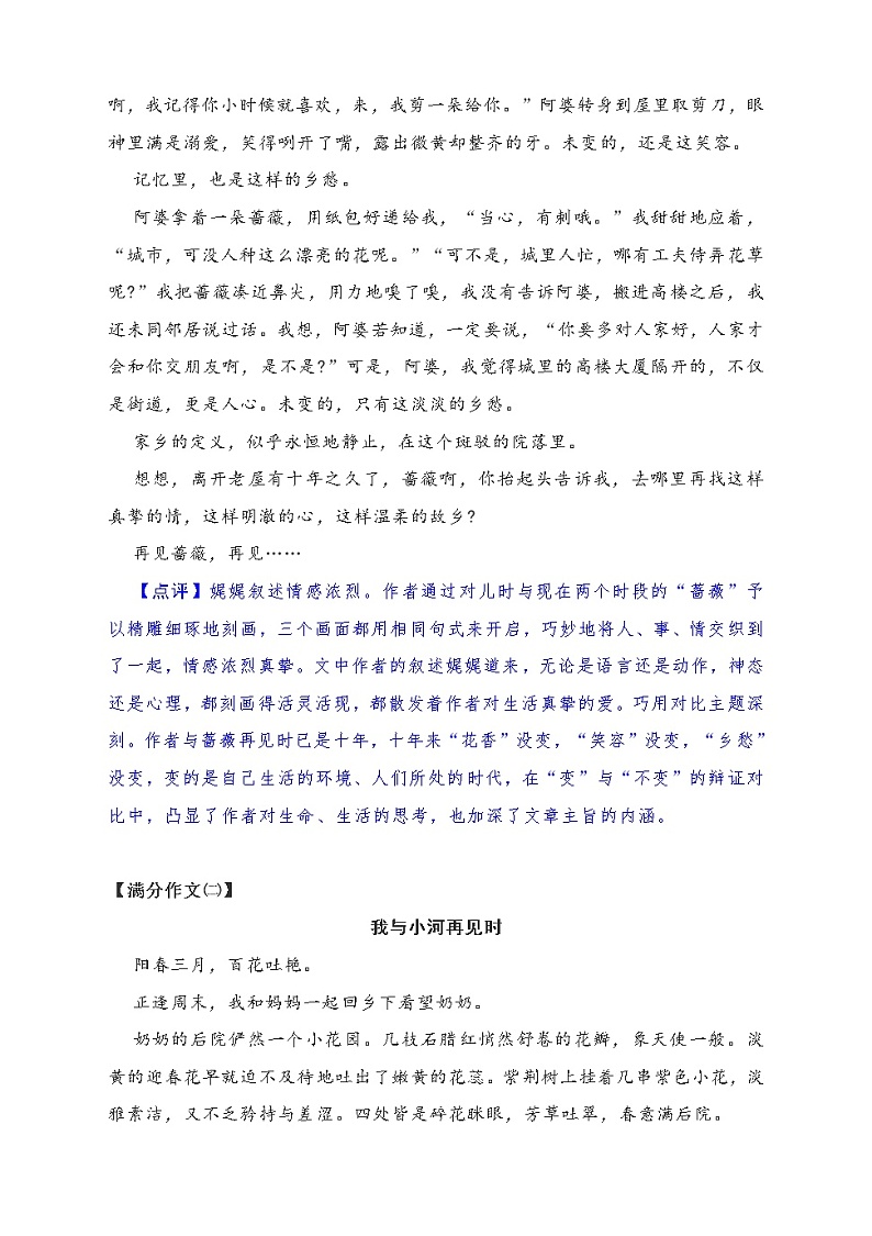 中考语文作文题及满分作文精选：我与______再见时（7篇）教案02