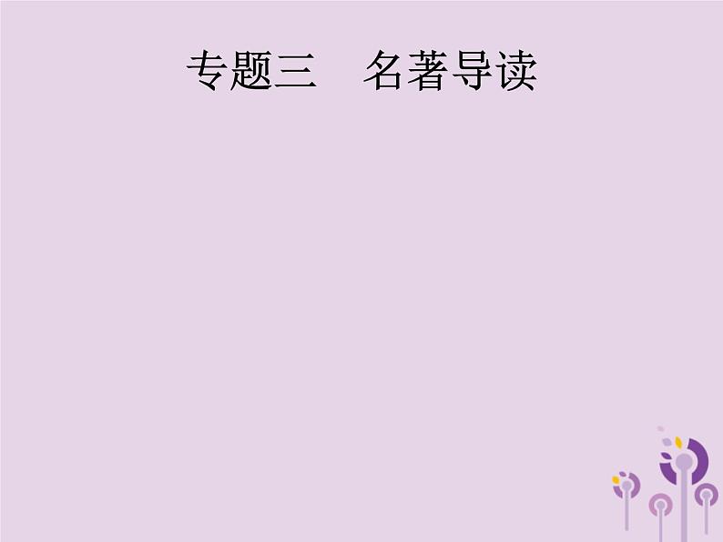 课标通用中考语文总复习第1部分专题3名著导读课件20190405119501