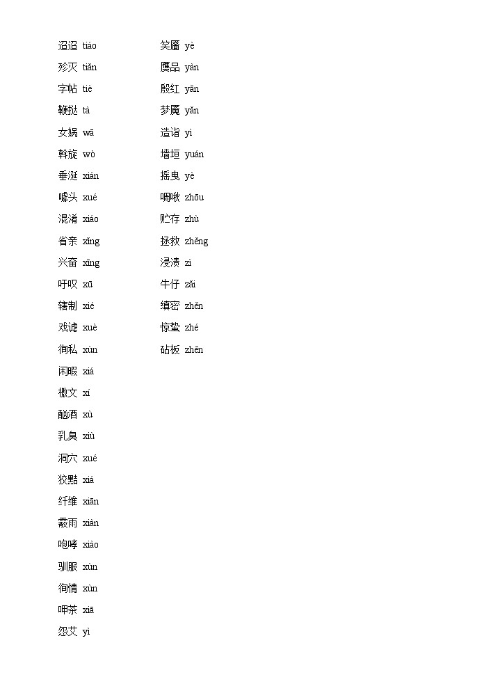 预热训练02  常见易读错的字-2021年中考语文十大专题预热训练试卷03