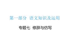 2020届中考语文总复习专题课件：专题七  修辞与仿写 (共17张PPT)