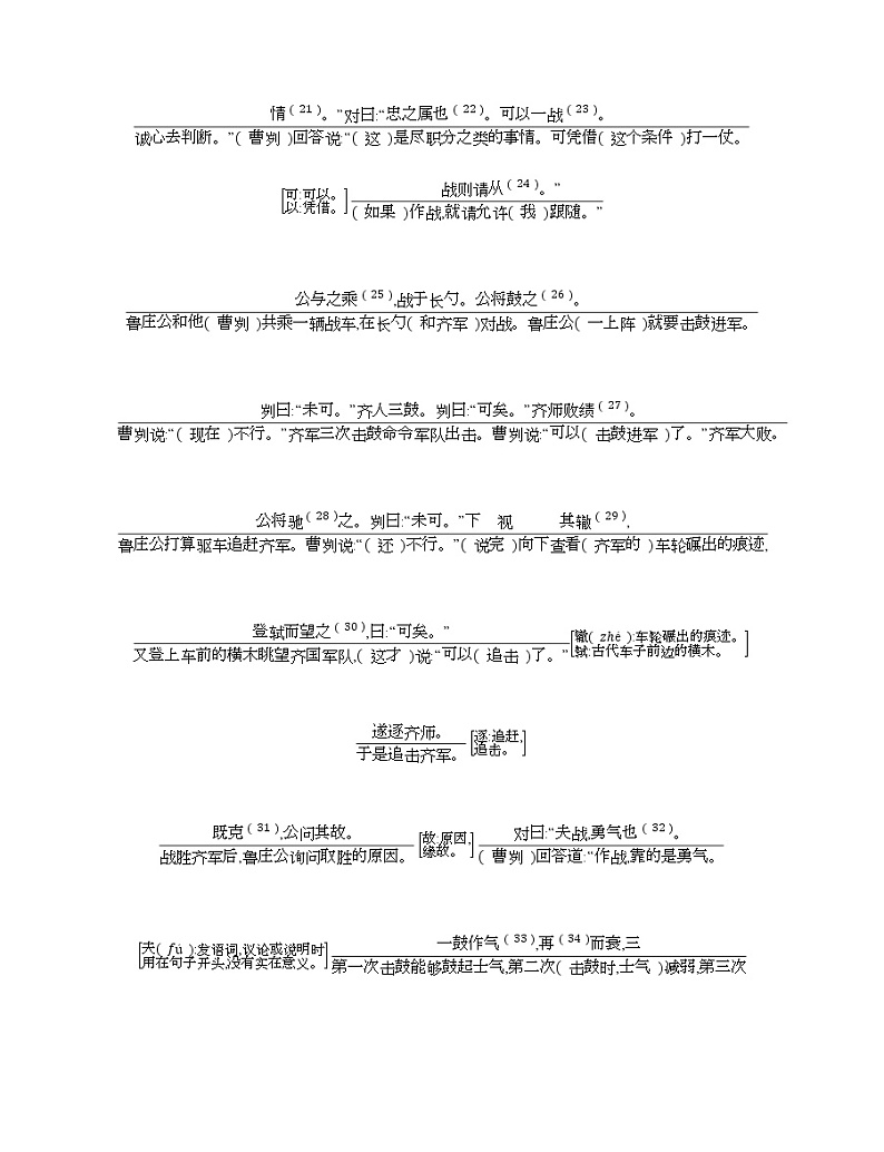 二十四、《曹刿论战》第2页