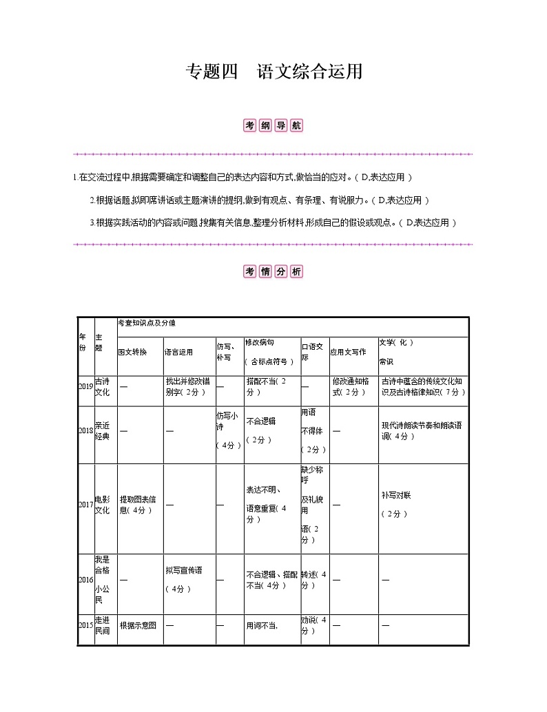 考点一　古代诗歌知识 教案01