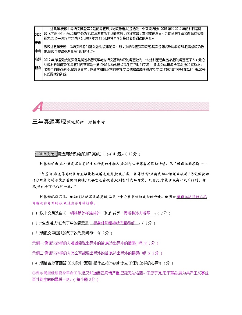 考点一　字音与字形 教案02