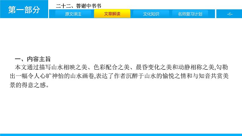 二十二、答谢中书书第6页