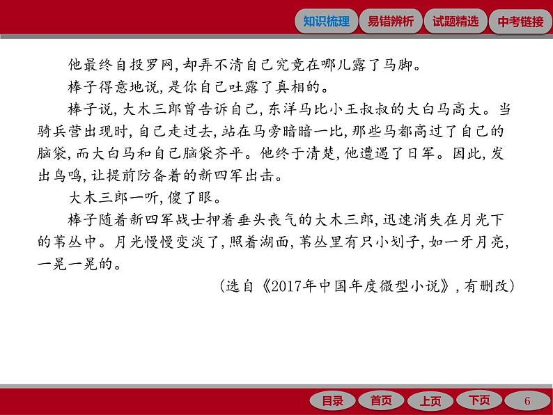 专题十三　记叙文阅读(小说)06