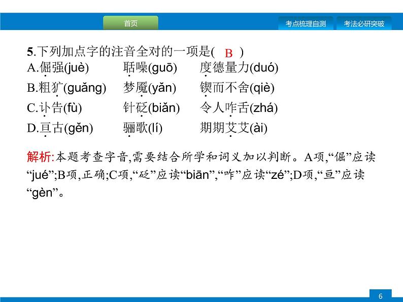 专题一　字音、字形06