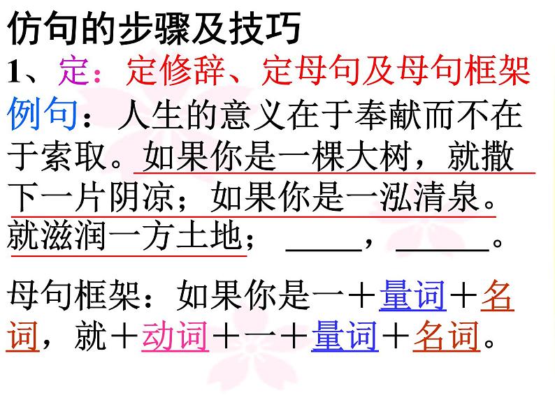 专题08：仿写句子-2021年中考语文一轮复习专题培优课件07