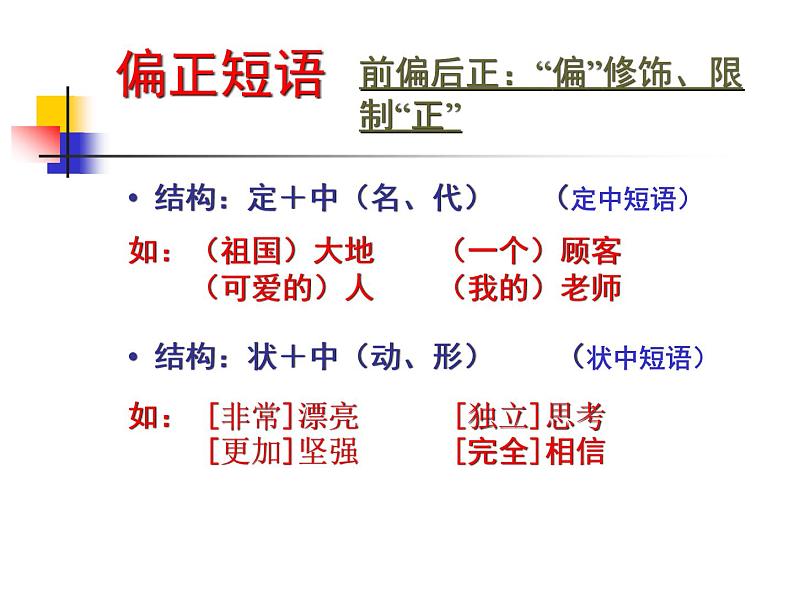 专题02：短语结构类型-2021年中考语文一轮复习专题培优课件07