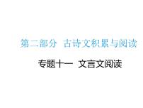 2020届中考语文总复习专题课件：专题十一  文言文阅读 (共39张PPT)