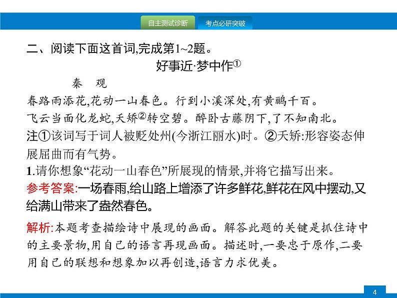 专题十三　古诗词鉴赏第4页