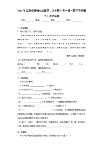 2021年江苏省盐城市盐都区、大丰区中考一模（暨下学期期中）语文试题(word版含答案）