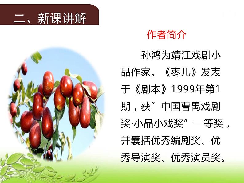 人教版语文九年级下册第五单元19《枣儿》课件PPT03