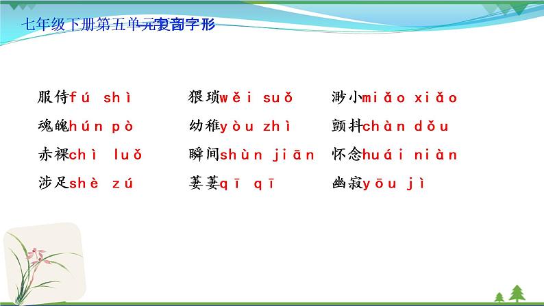 【部编版】七年级下册语文 第5单元 单元复习（教案+课件）06