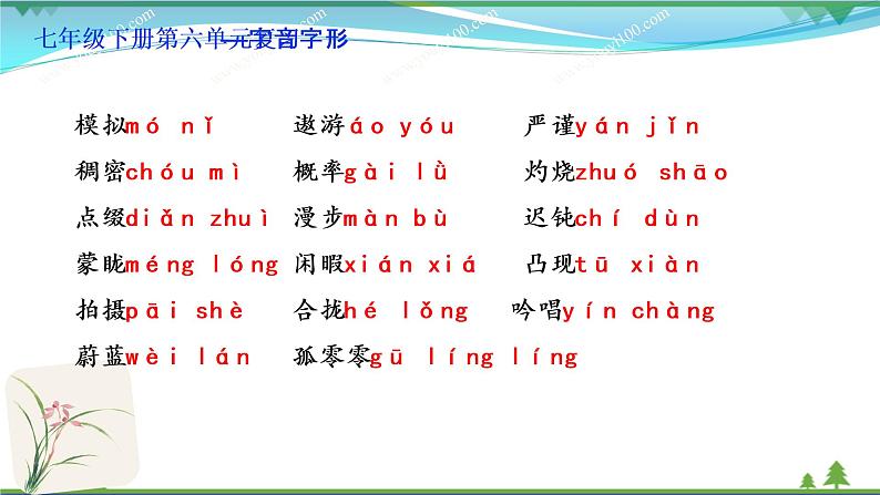 【精品】部编版  七年级下册语文  第6单元 期末复习资料（课件+复习题+中考链接）08