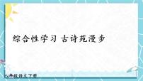 初中语文人教部编版八年级下册综合性学习 古诗苑漫步教案配套ppt课件
