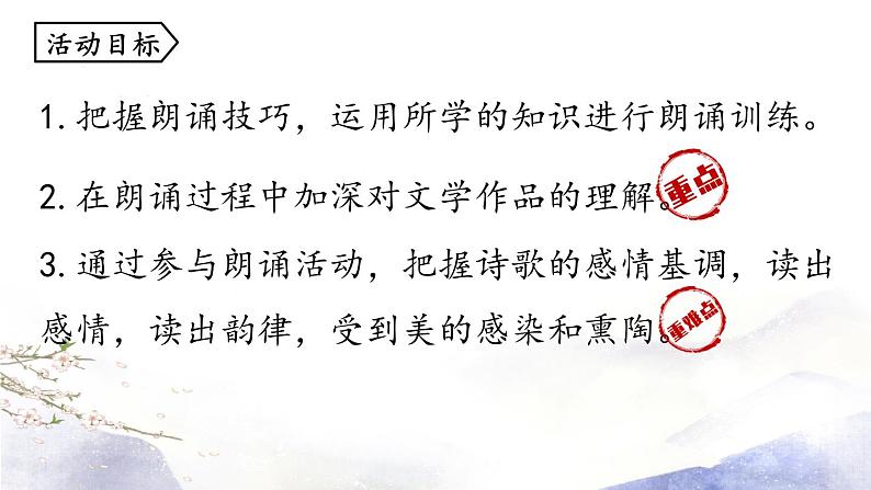 部编版语文九年级上册 第1单元 任务二 诗歌朗诵课件（30张PPT）04