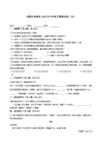 内蒙古赤峰市2021年中考语文模拟试卷（五）含答案