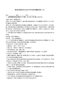 黑龙江省绥化市2021年中考语文模拟试卷（九）（含答案）