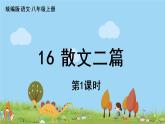 部编版八年级语文上册 第4单元 16《散文二篇》第1课时PPT课件