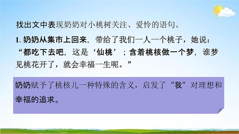 人教部编版七年级语文下册19《一棵小桃树》教学课件精品PPT优秀公开课2第6页