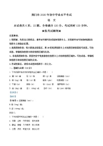 精品解析：湖北省荆门市2020年中考语文试题（解析版）