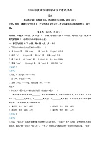 精品解析：广西贵港市2020年中考语文试题（解析版）