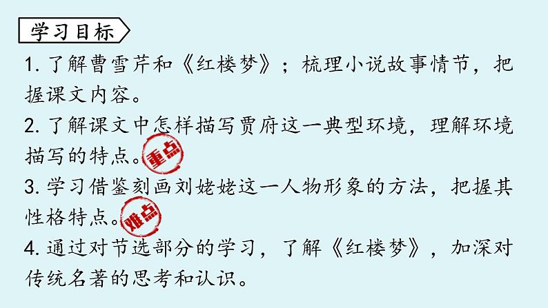 部编版语文九年级上册 第24课《刘姥姥进大观园》课件（共39张PPT）05